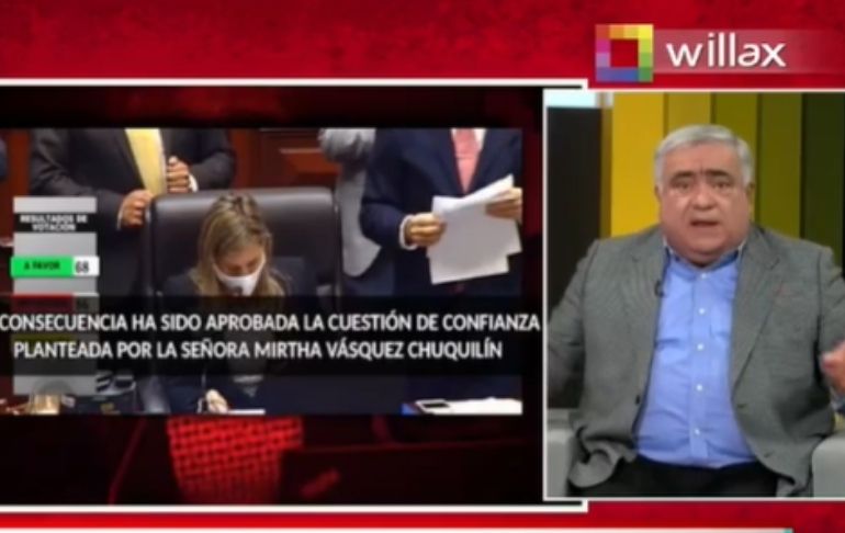 Portada: Enrique Ghersi tras voto de confianza al Gabinete: "El Congreso ha firmado su propia sentencia de muerte"