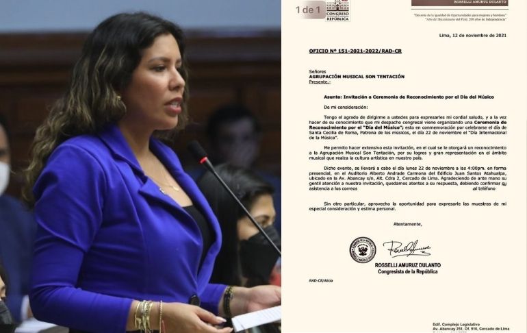 Portada: Congresista Rosselli Amuruz entregará reconocimiento a la orquesta Son Tentación por sus logros en el ámbito musical