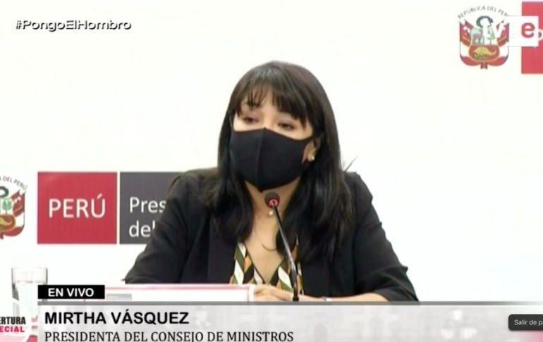 Portada: Mirtha Vásquez sobre salida de Bruno Pacheco: "Es una decisión del presidente de la República"