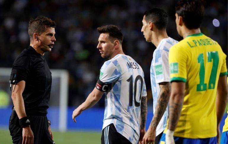 Portada: Eliminatorias Qatar 2022: Conmebol suspende a árbitros del partido Argentina vs. Brasil por "errores graves"