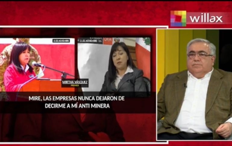 Portada: Enrique Ghersi sobre Mirtha Vásquez y los problemas con la minería: "La primera ministra siente que está ya fuera del cargo"