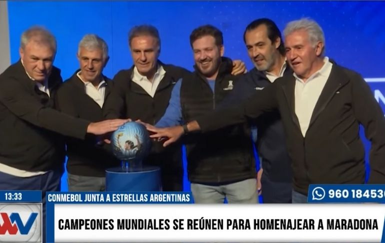 Conmebol reunió a los campeones mundiales del 86 para homenajear a Diego Maradona [VIDEO]