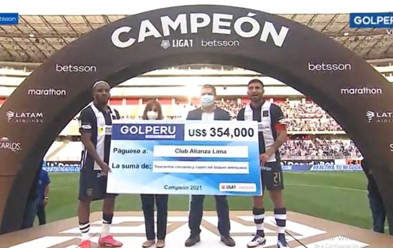 Portada: Alianza Lima se llevó un premio de 354 mil dólares por ser el campeón