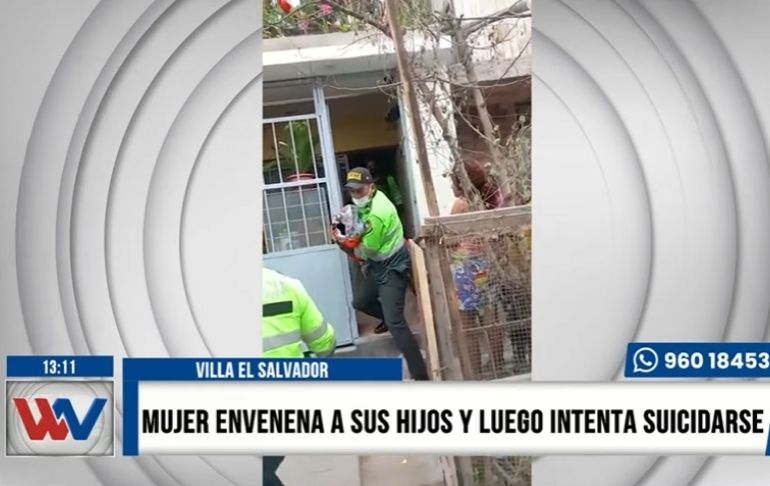 Villa El Salvador: Mujer envenenó a sus dos hijos y luego intentó suicidarse