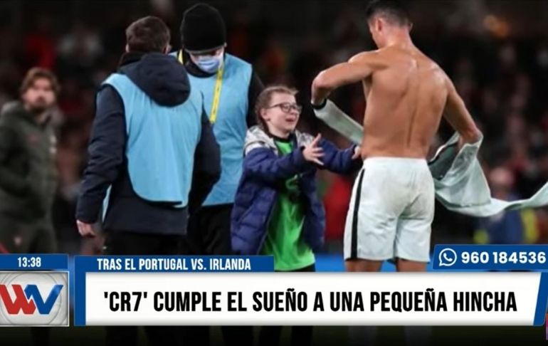 Cristiano Ronaldo cumplió el sueño de una pequeña hincha tras el partido contra Irlanda