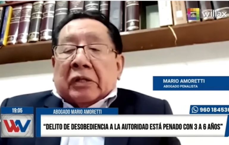 Portada: Mario Amoretti: Luis Barranzuela y Guillermo Bermejo han incurrido en el delito de desobediencia a la autoridad