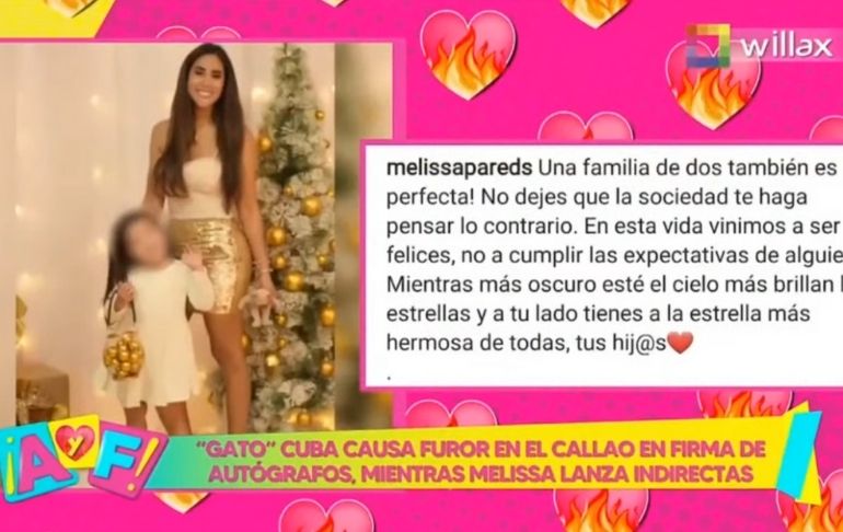 Melissa Paredes se luce junto a su hija: "Una familia de dos también es perfecta”