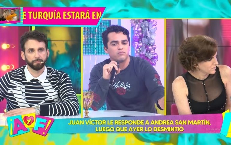 Portada: Juan Víctor sobre Andrea: "Se golpea el pecho diciendo que es una excelente madre" | VIDEO