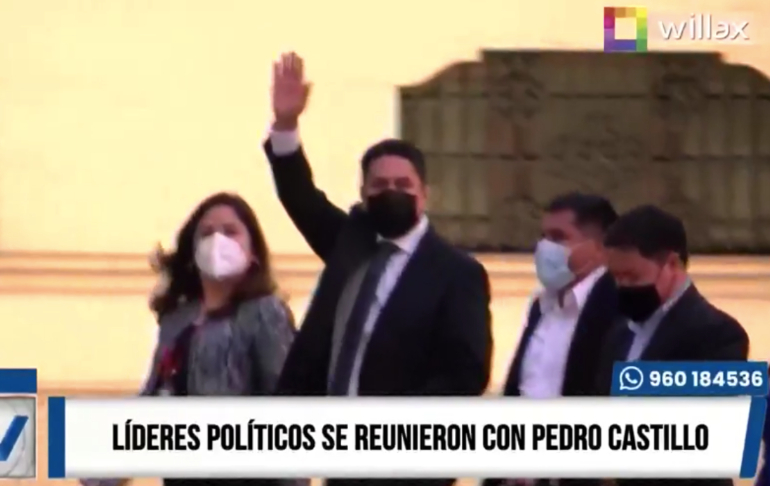 Vladimir Cerrón llegó a Palacio de Gobierno para reunirse con Pedro Castillo
