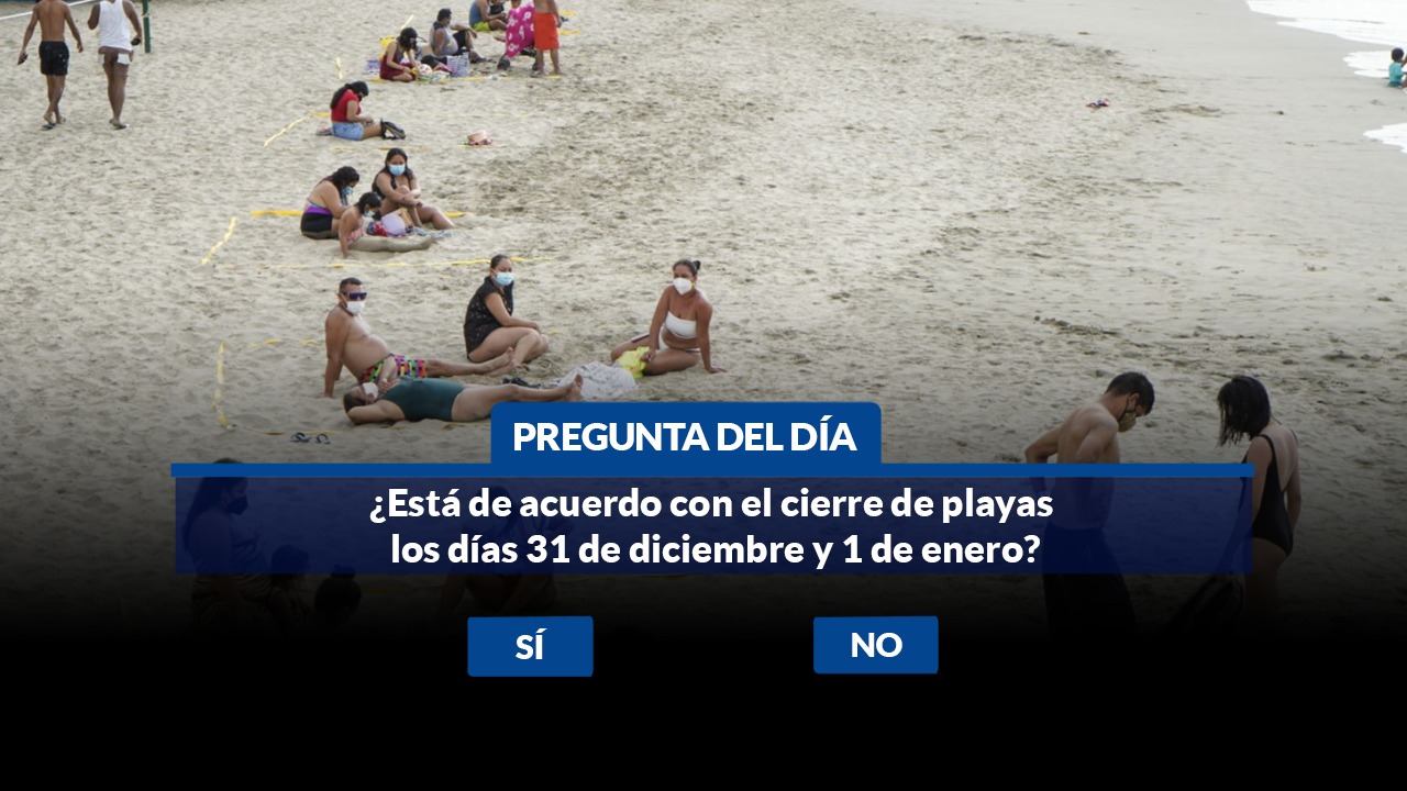 Encuesta Willax: ¿Está de acuerdo con el cierre de playas los días 31 de diciembre y 1 de enero?