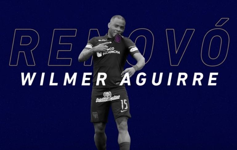 Alianza Lima anuncia que Wilmer Aguirre se queda una temporada más en el club