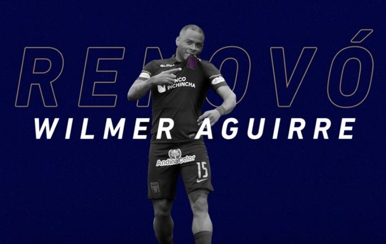 Portada: Alianza Lima anuncia que Wilmer Aguirre se queda una temporada más en el club