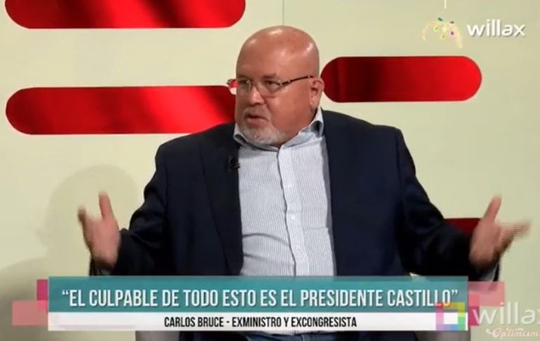 Carlos Bruce: "El presidente ha dado todas las señales de actos de corrupción"