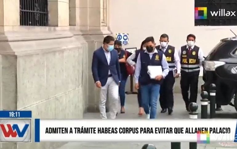 Portada: Poder Judicial admite a trámite hábeas corpus para evitar que allanen Palacio de Gobierno