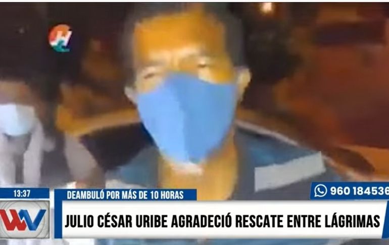 Julio César Uribe agradeció su rescate entre lágrimas: “Voy hacer un documental de ese día" [VIDEO]
