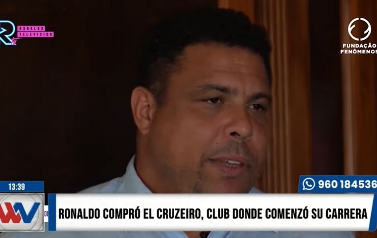 Ronaldo Nazario compró el Cruzeiro, club donde comenzó su carrera profesional [VIDEO]