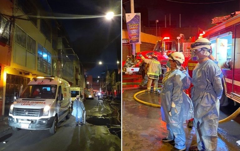 Ministerio de Salud: "En el incendio de Mesa Redonda se encuentran 4 unidades del Samu"