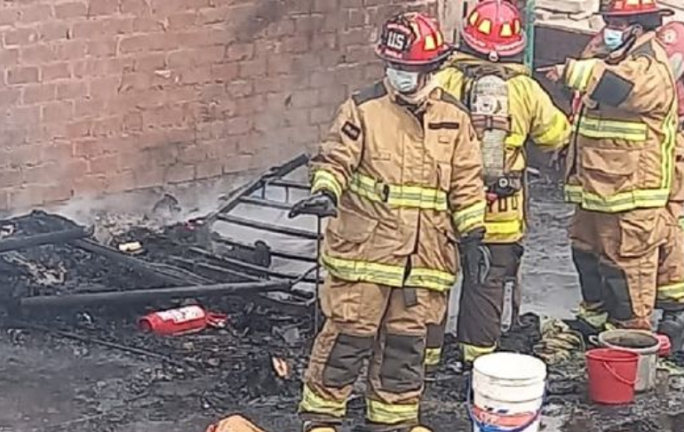 Portada: Incendio en taller clandestino de pirotécnicos en Ate dejó un muerto