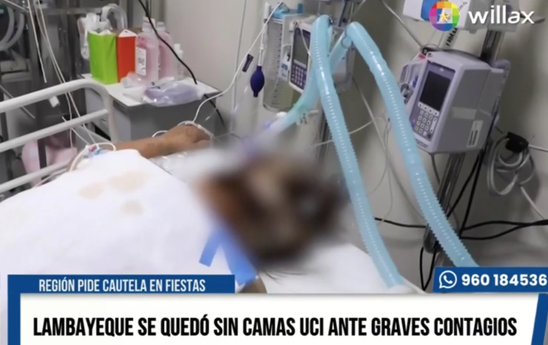 Portada: Alertan que camas UCI en Lambayeque están totalmente copadas