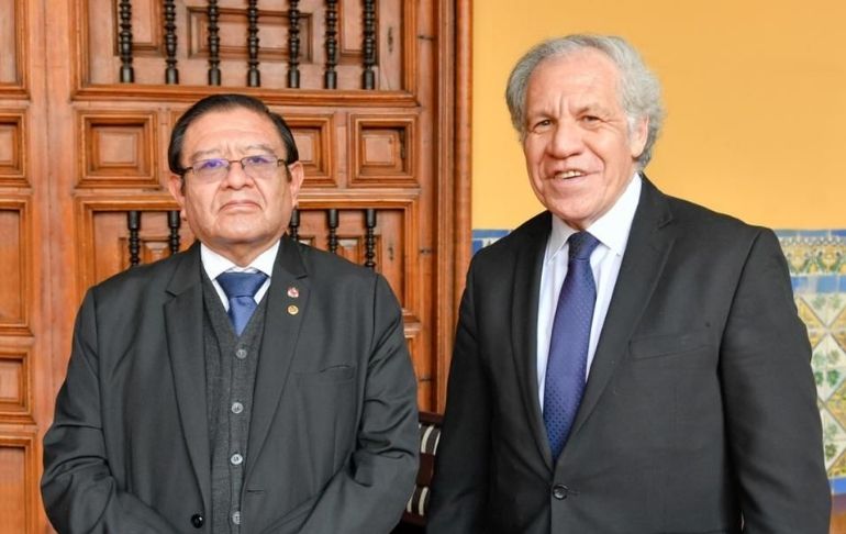 Portada: Presidente del JNE recibió las felicitaciones de Luis Almagro por el proceso electoral del 2021