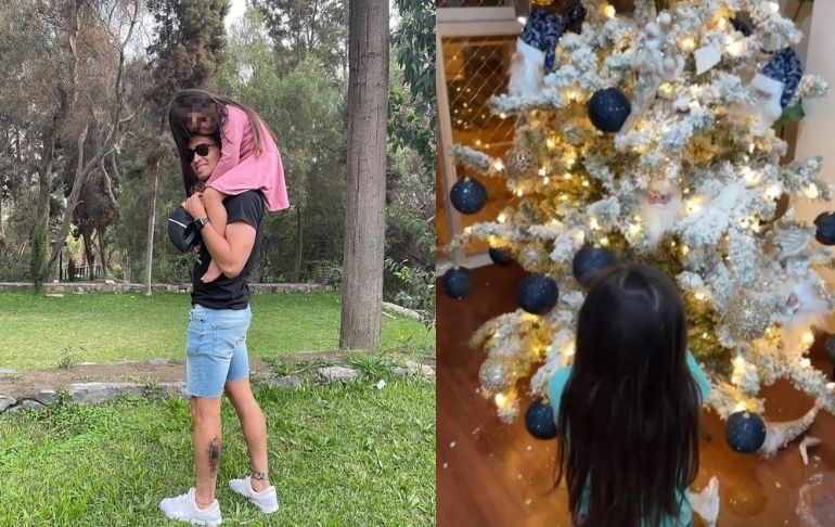 Rodrigo Cuba arma árbol de Navidad con su hija y comparte el resultado