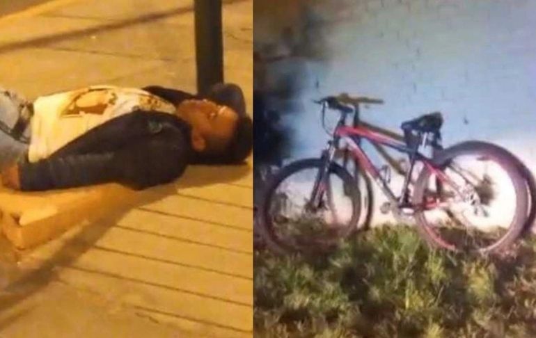 Portada: Surco: ladrón se queda dormido tras robar una bicicleta