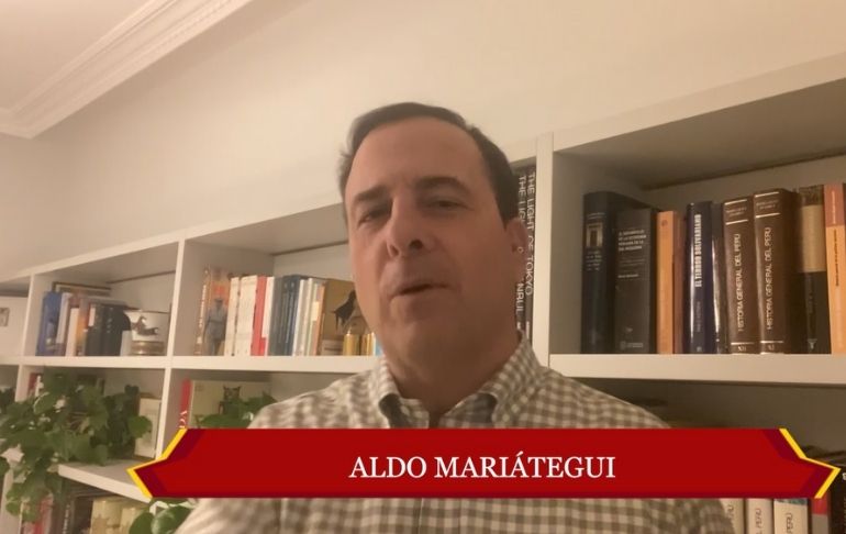 Portada: Aldo Mariátegui: Veo que Pedro Castillo ya fue en el Gobierno