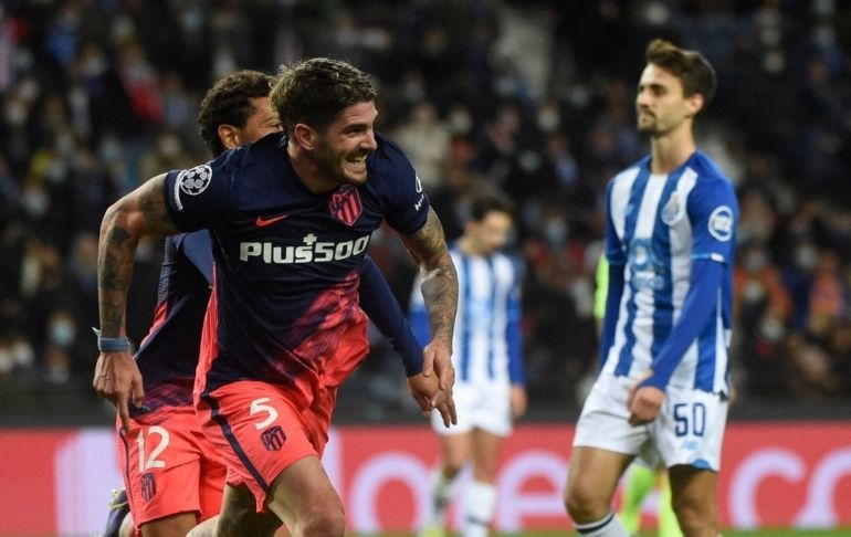 Champions League: Atlético de Madrid gana 3-1 en Oporto y avanza a octavos