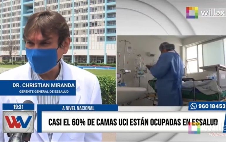 Portada: COVID-19: Casi el 60% de camas UCI están ocupadas en los hospitales de EsSalud a nivel nacional