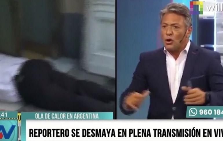 Argentina: reportero se desmaya en plena transmisión en vivo