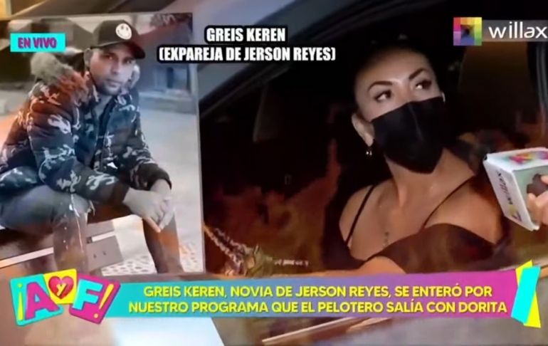 Pareja de Jerson Reyes se enteró por Amor y Fuego que el pelotero salía con Dorita