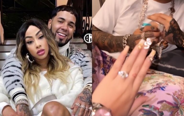 Anuel AA le obsequió anillo de compromiso a Yailin La Más Viral