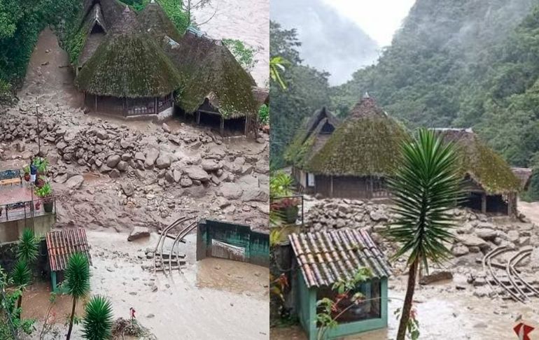 Huaico en Machu Picchu: desborde de río Alccamayo afectó casas, hoteles y vía férrea