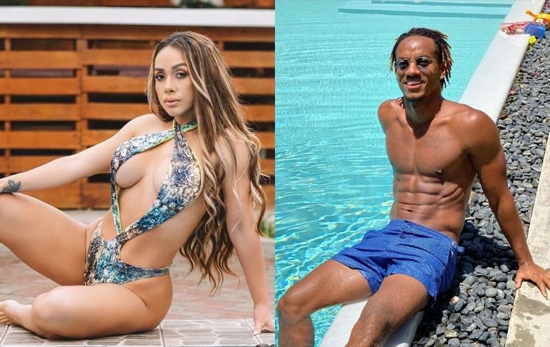 Dorita Orbegoso se derrite por el abdomen de André Carrillo