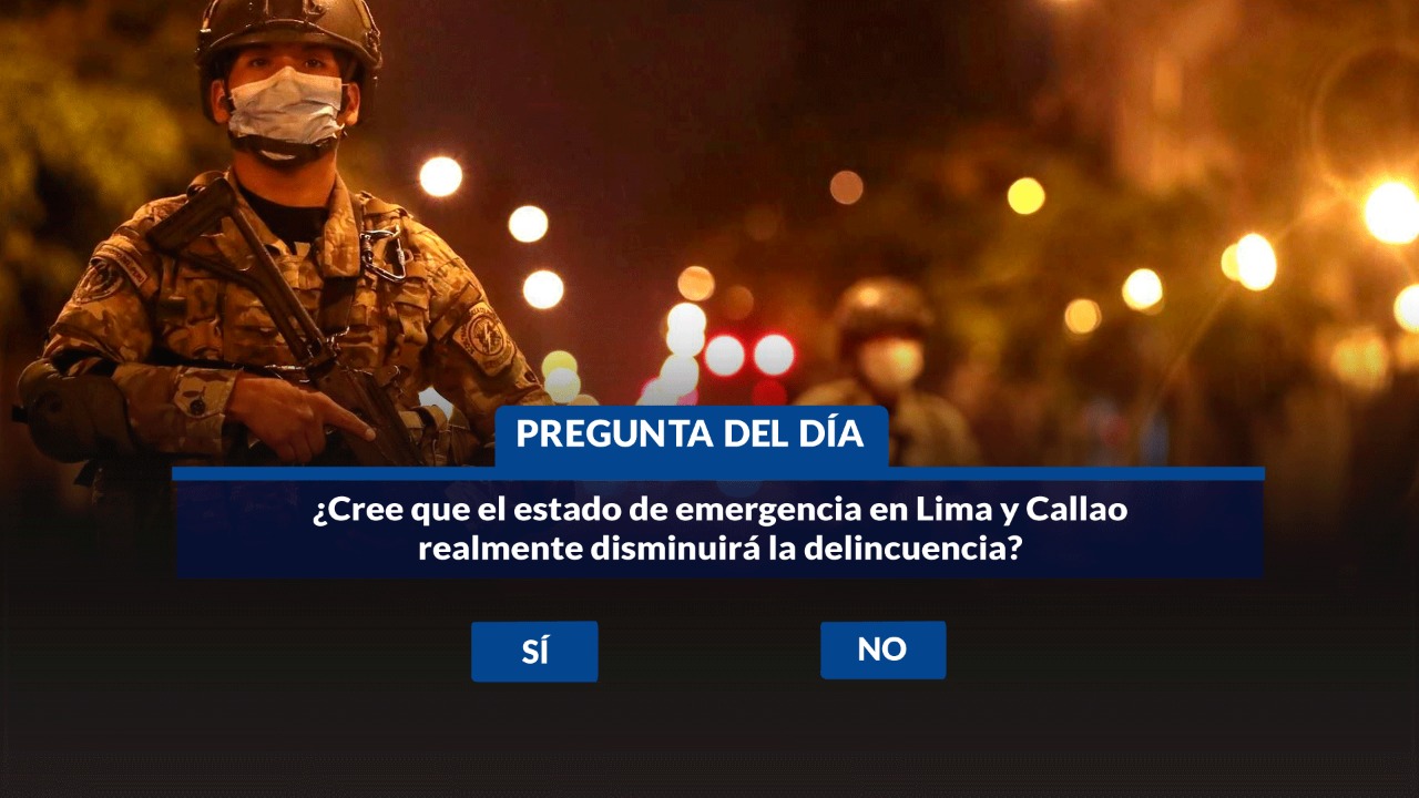 Encuesta Willax: ¿Cree que el estado de emergencia en Lima y Callao realmente disminuirá la delincuencia?