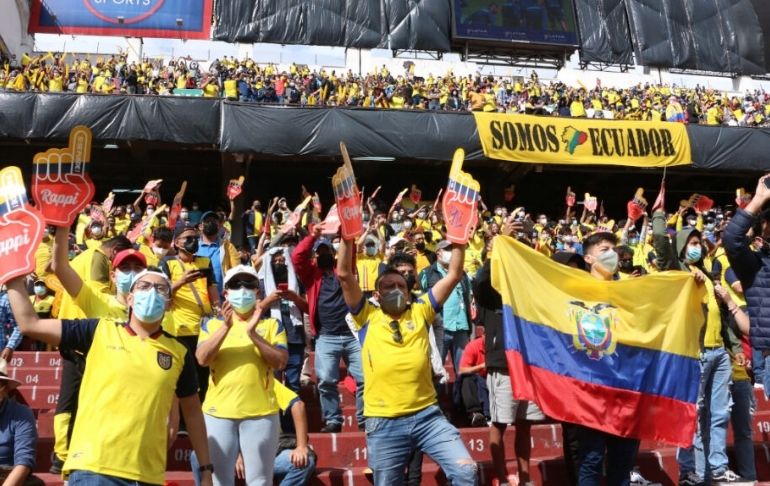 Portada: Ecuador: Abren expediente sancionador por una presunta violación de aforo en el partido contra Brasil