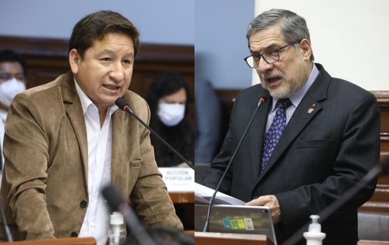 Guido Bellido y Ernesto Bustamante se retan a pelear afuera del Congreso | VIDEO