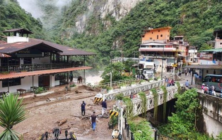 Portada: Machu Picchu: huaico deja cuatro heridos, un desaparecido, viviendas afectadas y puente colapsado