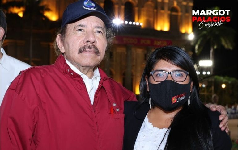 Portada: Congresista Margot Palacios asistió a juramentación de Daniel Ortega en Nicaragua