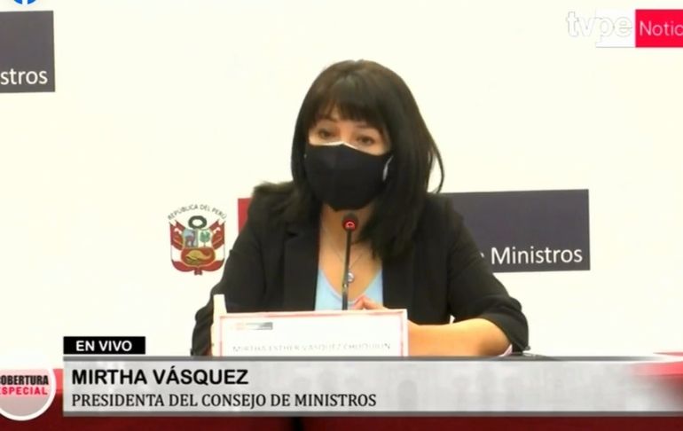 Mirtha Vásquez anuncia comité de crisis tras derrame de petróleo en Ventanilla