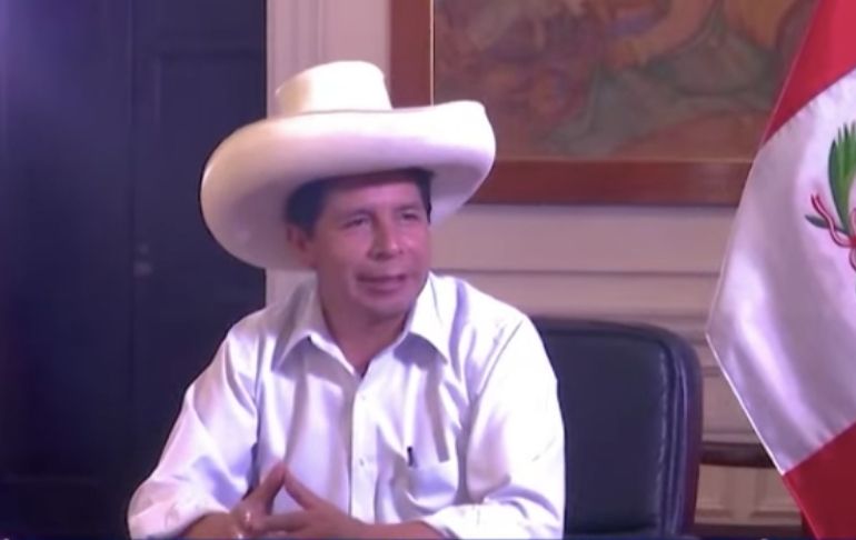 Pedro Castillo: "Piensan que quiero cambiar la Constitución para quedarme en el Gobierno"
