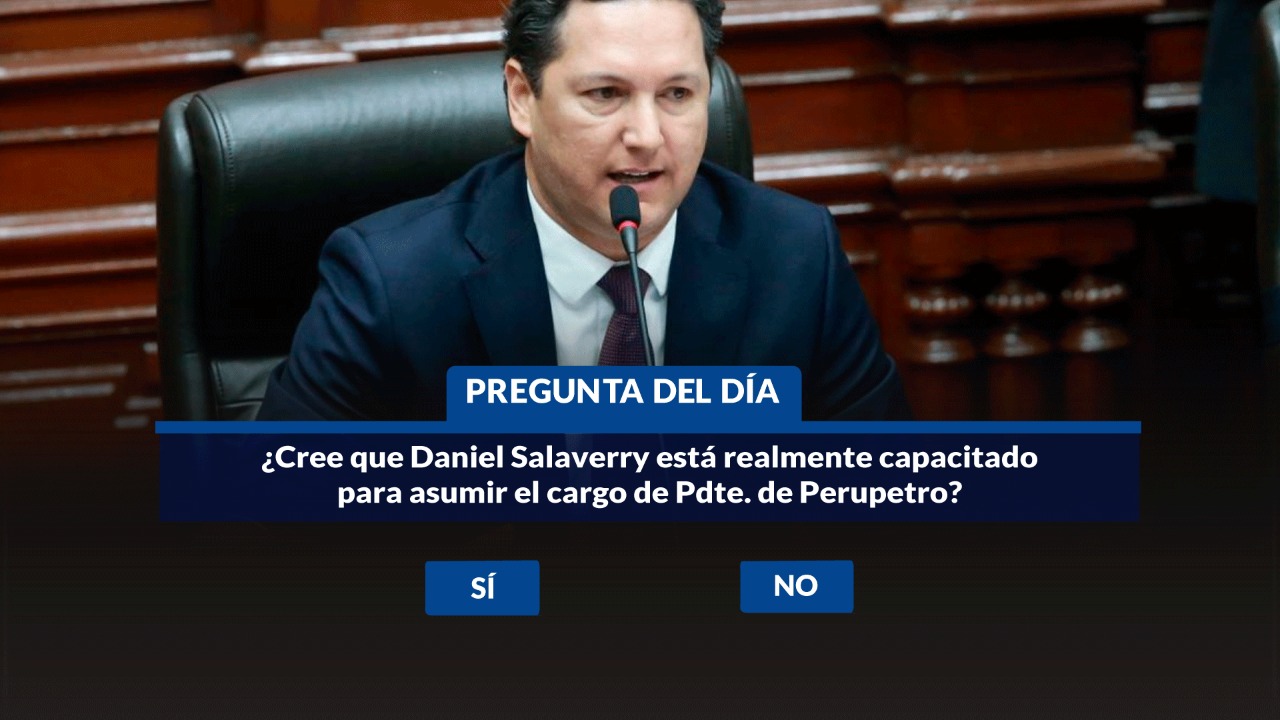 Encuesta Willax: ¿Cree que Daniel Salaverry está realmente capacitado para asumir el cargo de presidente de Perupetro?