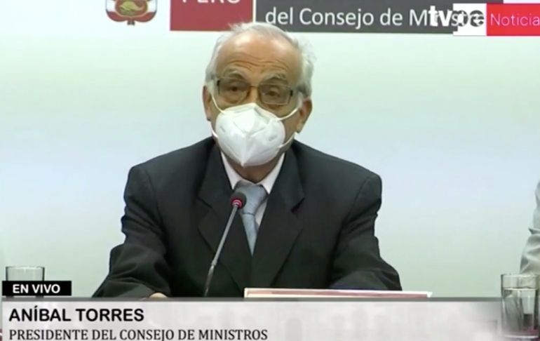 Portada: Aníbal Torres: "Hemos acordado que, si es posible, vacunaremos las 24 horas del día"