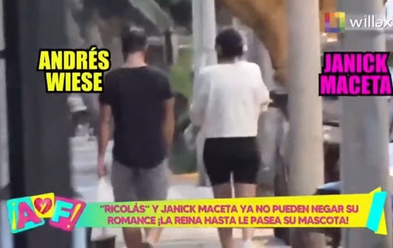 Janick Maceta es captada paseando a la mascota de Andrés Wiese