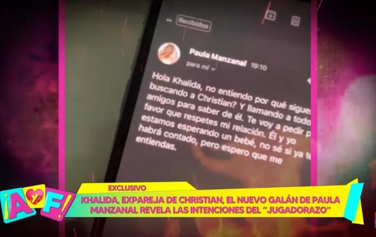 Paula Manzanal estaría embarazada de empresario español que la tildó de "prostituta"