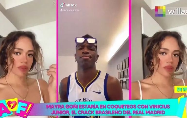 Portada: Mayra Goñi estaría en coqueteos con Vinicius Junior, estrella del Real Madrid