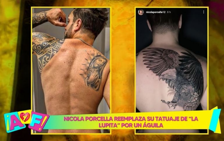 Nicola Porcella se tapa el tatuaje que se hizo en honor a la Virgen de Guadalupe