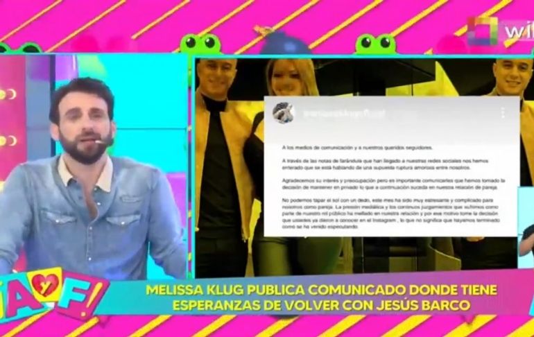 Rodrigo González sobre Melissa Klug: "Qué flojera me da la gente que se victimiza"