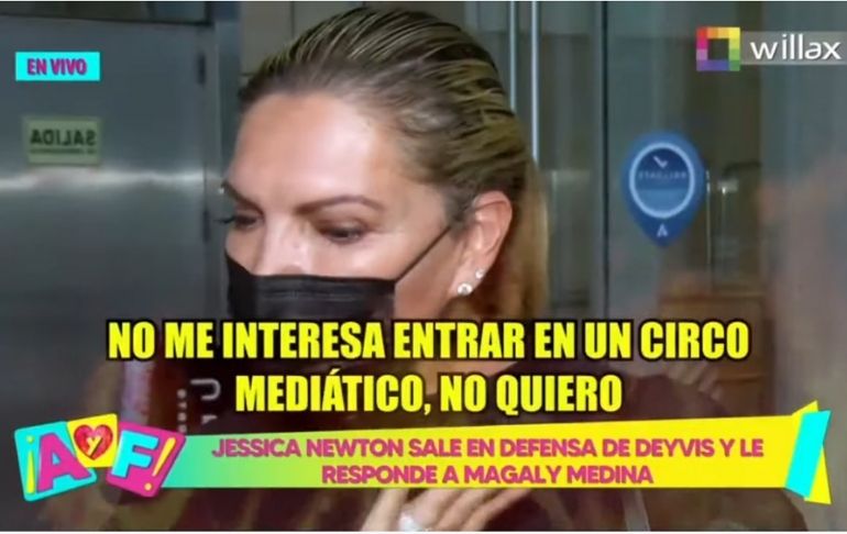 Jessica Newton sobre pelea con Magaly Medina: "No me interesa entrar en circo mediático"