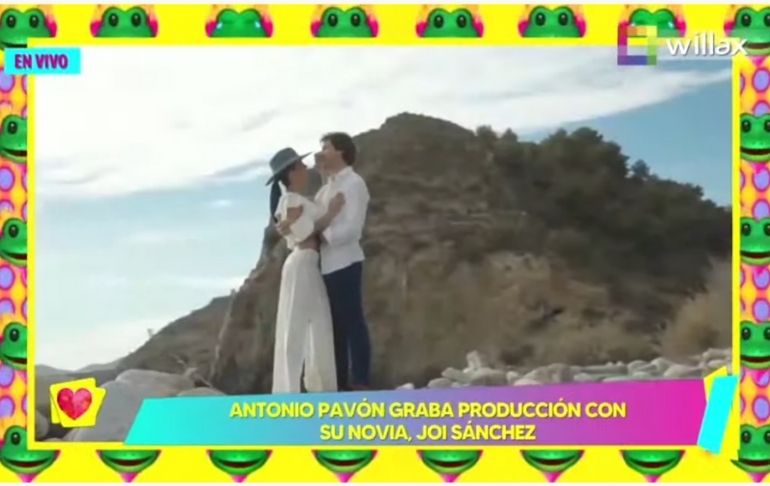 Antonio Pavón graba producción con su novia Joi Sánchez